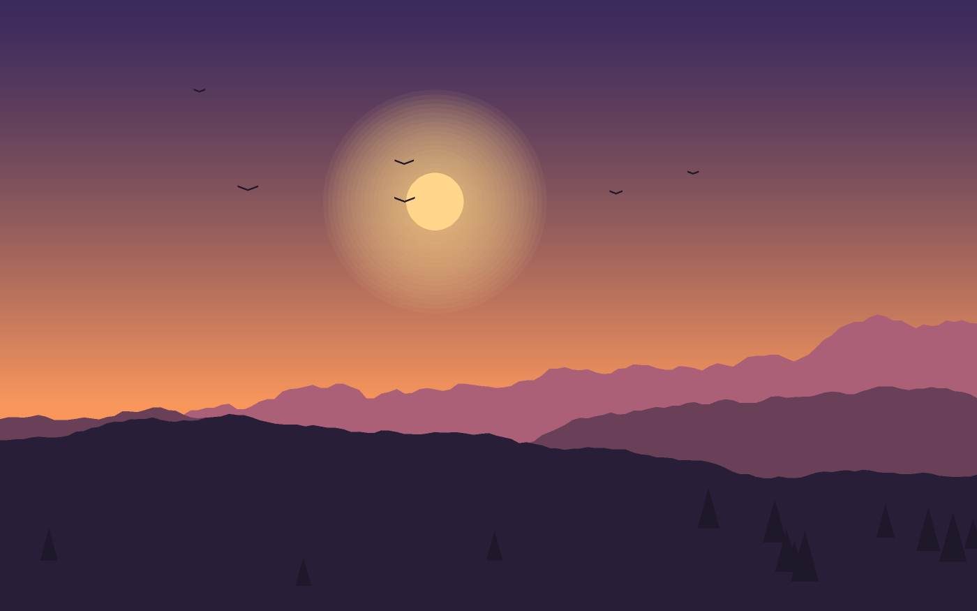 Ilustración de un paisaje