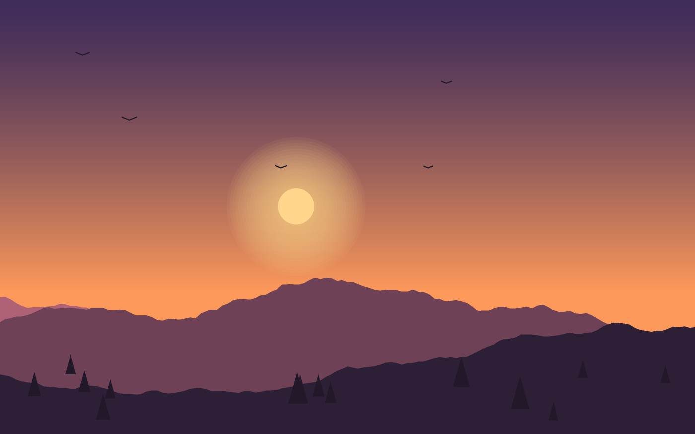 Illustrazione di un paesaggio